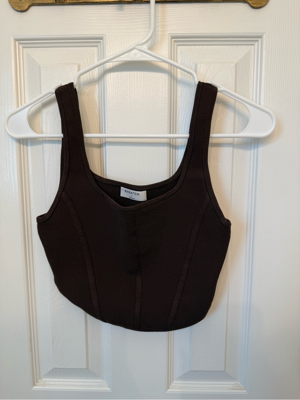 Babaton Dark Brown Sculpt  Tank